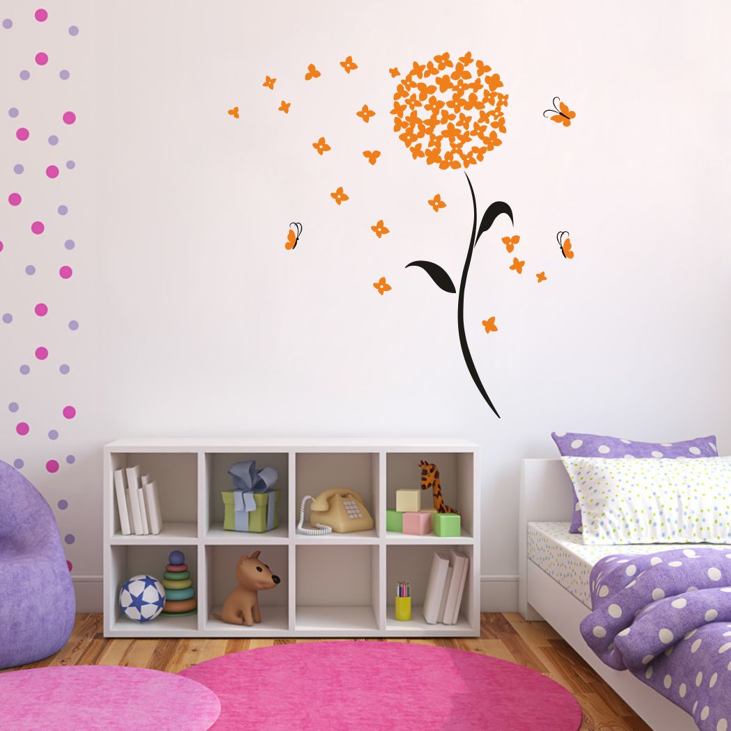 Homexa Decor | Flower and Botanical Design Wall Sticker (Size 81 x 86 cm)