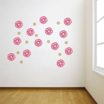 Homexa Decor | Flower Pattern Design Wall Sticker (Size 87 x 68  cm)