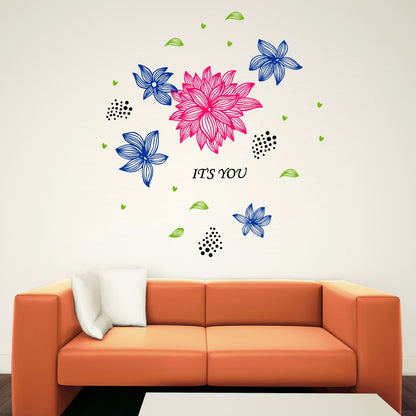 Homexa Decor | Flower Pattern Design Wall Sticker (Size 61 x 68 cm)