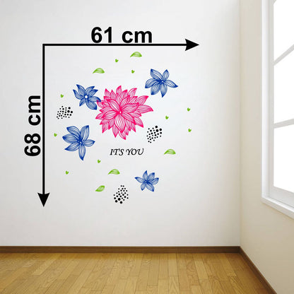 Homexa Decor | Flower Pattern Design Wall Sticker (Size 61 x 68 cm)