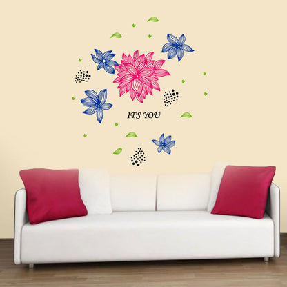 Homexa Decor | Flower Pattern Design Wall Sticker (Size 61 x 68 cm)