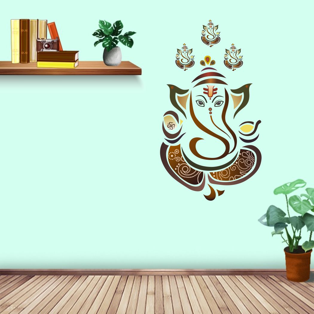 Homexa Decor |  Lord Ganesha Ganpati ji Wall Sticker (Size 40 x 72 cm)