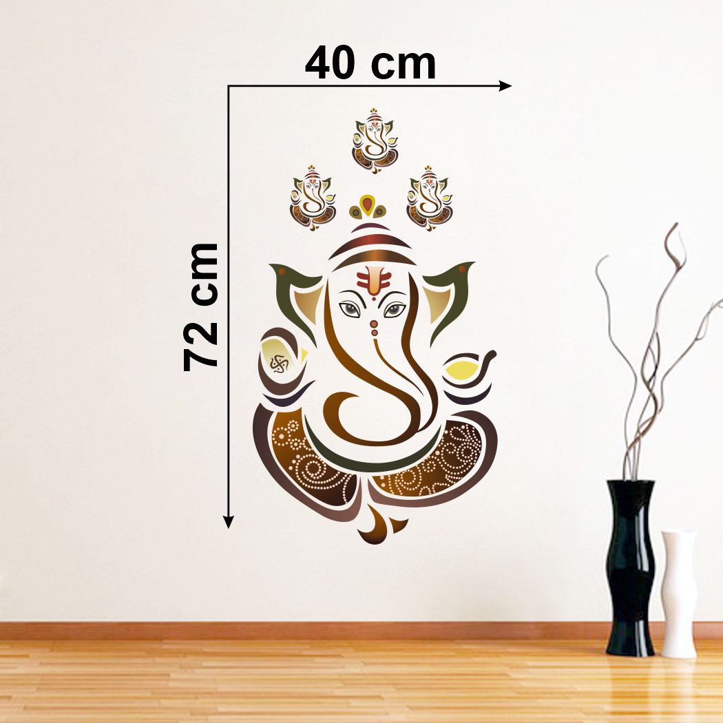 Homexa Decor |  Lord Ganesha Ganpati ji Wall Sticker (Size 40 x 72 cm)