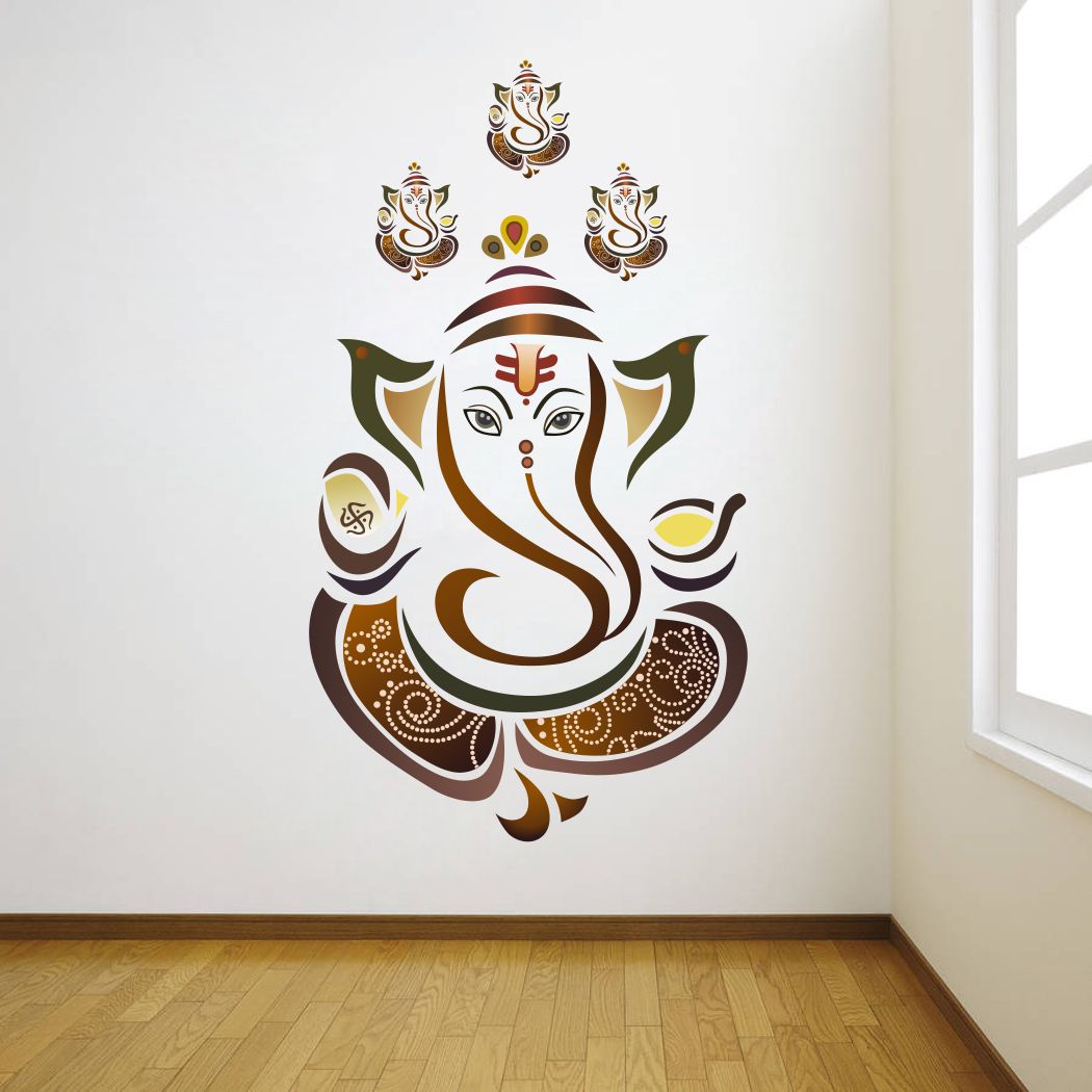 Homexa Decor |  Lord Ganesha Ganpati ji Wall Sticker (Size 40 x 72 cm)