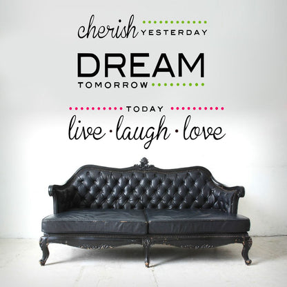 Homexa Decor | Live Laugh Love Quotes Design Wall Sticker (Size 68 x 58 cm)