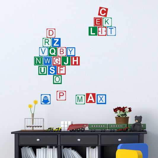 Homexa Decor | Alphabets Design Wall Sticker (Size 65 x 77 cm)