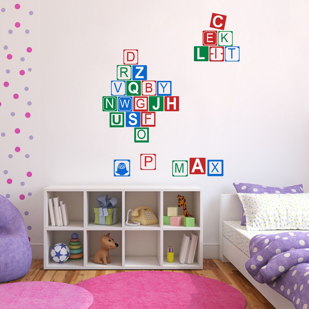 Homexa Decor | Alphabets Design Wall Sticker (Size 65 x 77 cm)