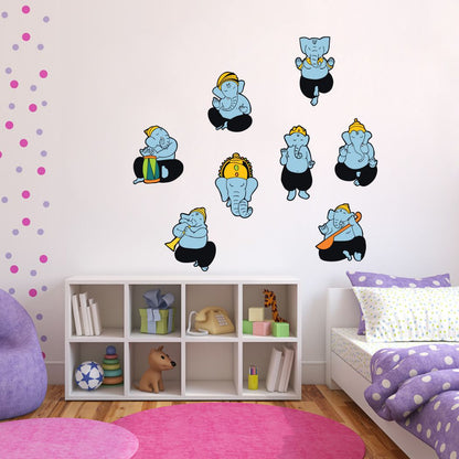 Homexa Decor | Shree Lord Ganesha Ganpati ji Wall Sticker (Size 58 x 73 cm)