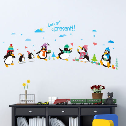 Homexa Decor | Penguin Design Wall Sticker (Size 107 x 46 cm)