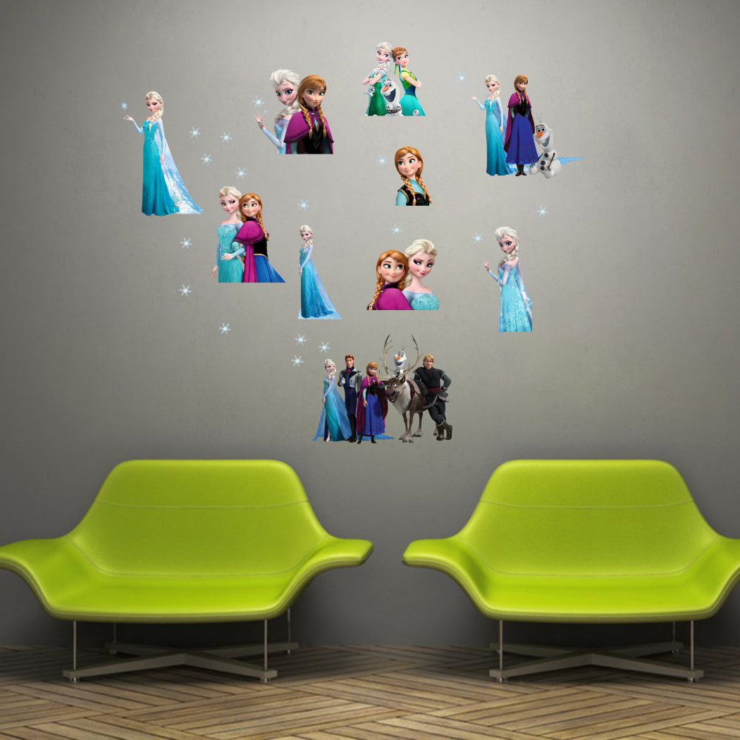 Homexa Decor | Frozen Team Cartoon Wall Sticker (Size 89 x 77 cm)