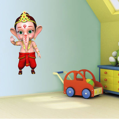 Homexa Decor | Shree Lord Ganesha Ganpati Ji Wall Sticker (Size 55 x 28 cm)