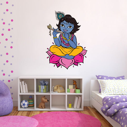 Homexa Decor | Little Shree Krishna Wall Sticker (Size 40 x 57 cm)