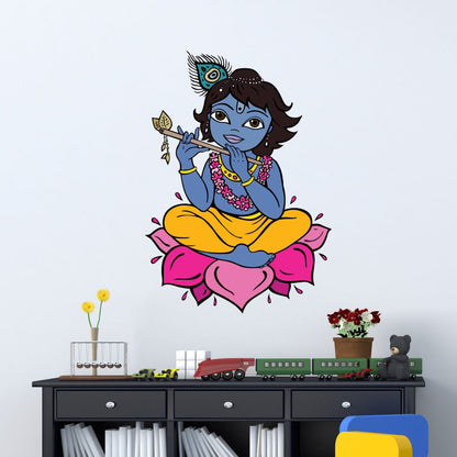 Homexa Decor | Little Shree Krishna Wall Sticker (Size 40 x 57 cm)