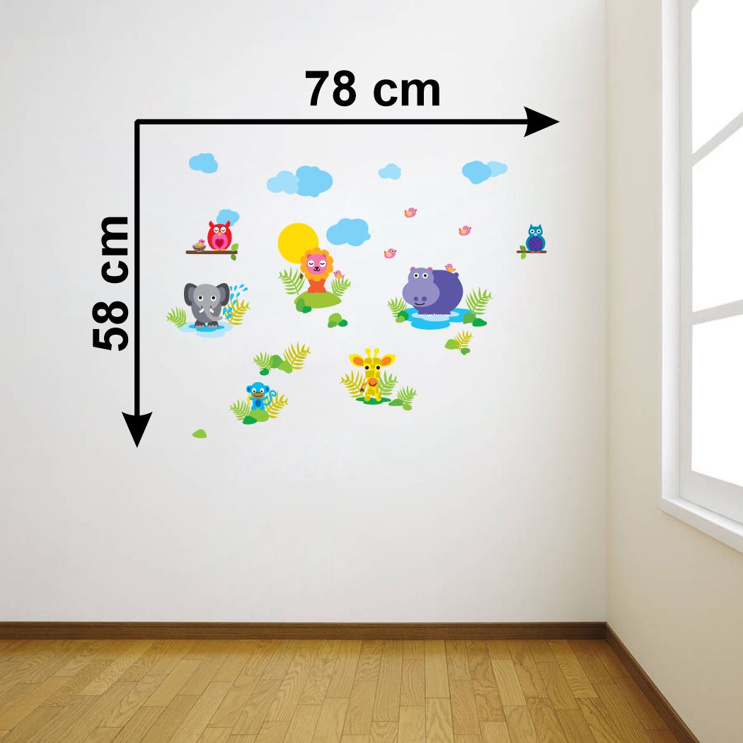 Homexa Decor | Animal Design Wall Sticker (Size 78 x 58 cm)