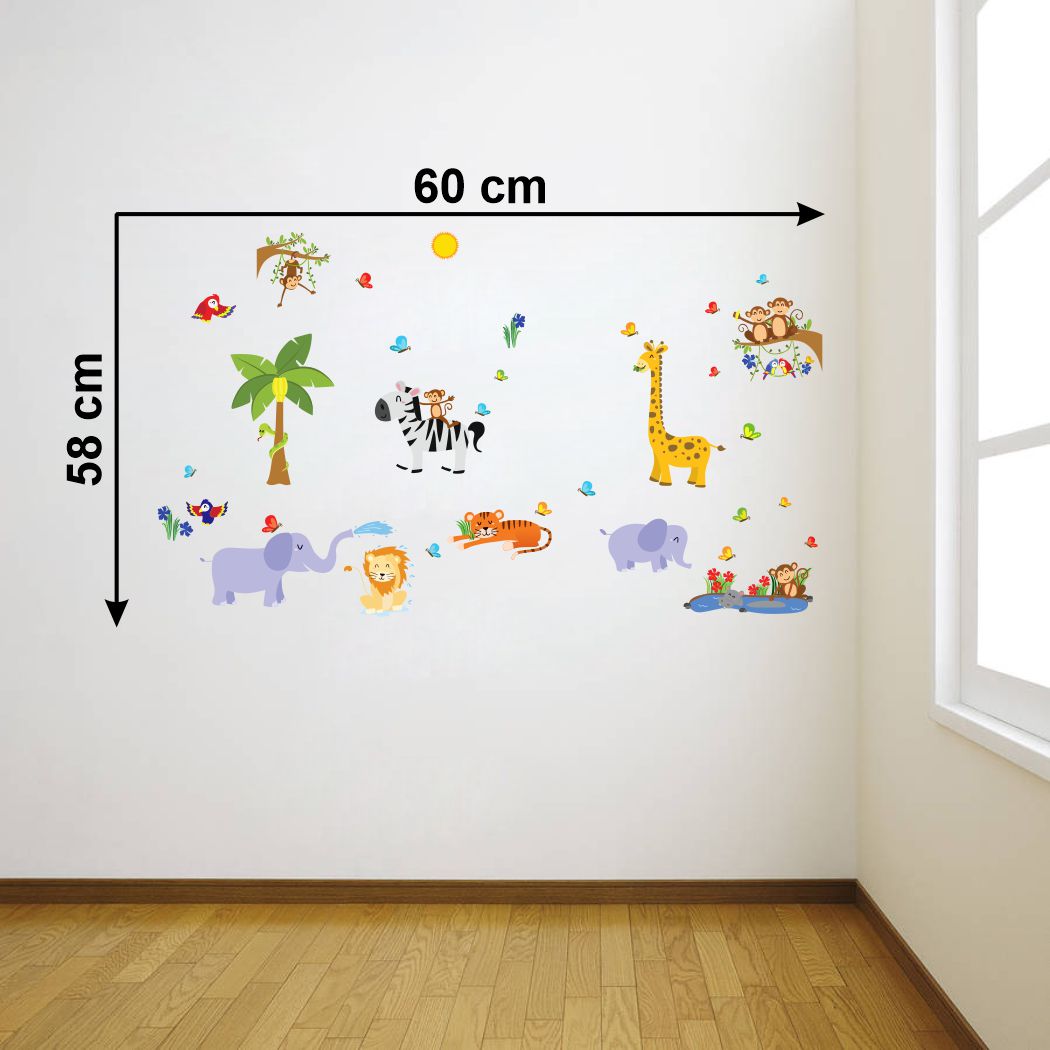 Homexa Decor | Animals Design Wall Sticker (Size 60 x 58 cm)