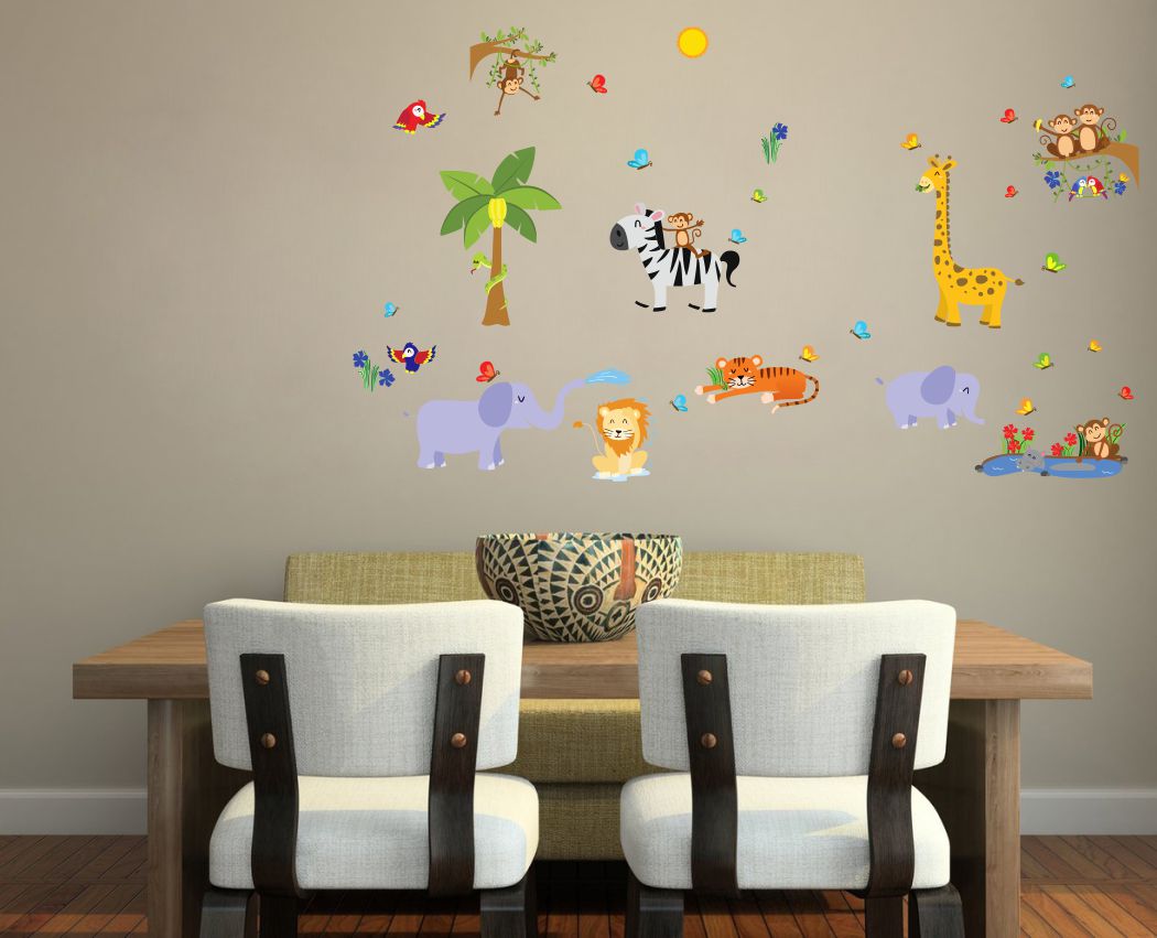 Homexa Decor | Animals Design Wall Sticker (Size 60 x 58 cm)