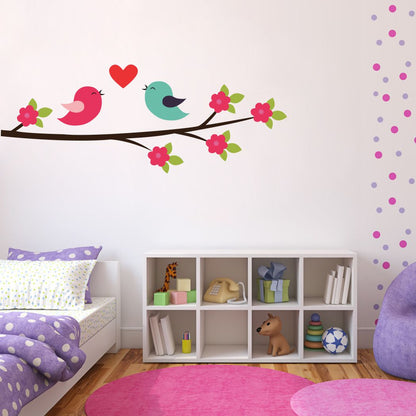 Homexa Decor | Tree With Birds Design Wall Sticker (Size 91 x 35 cm)