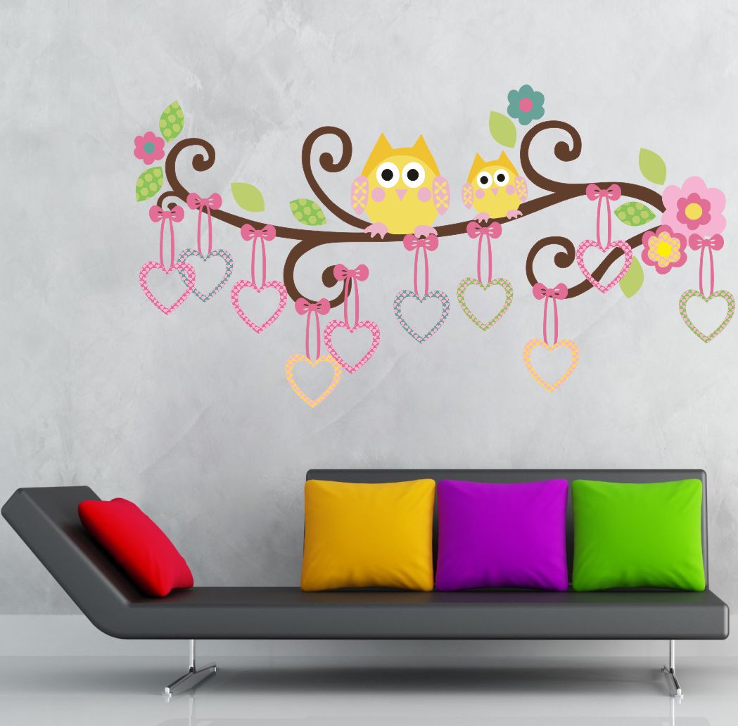 Homexa Decor | Tree With Owl Design Wall Sticker (Size 91 x 49 cm)