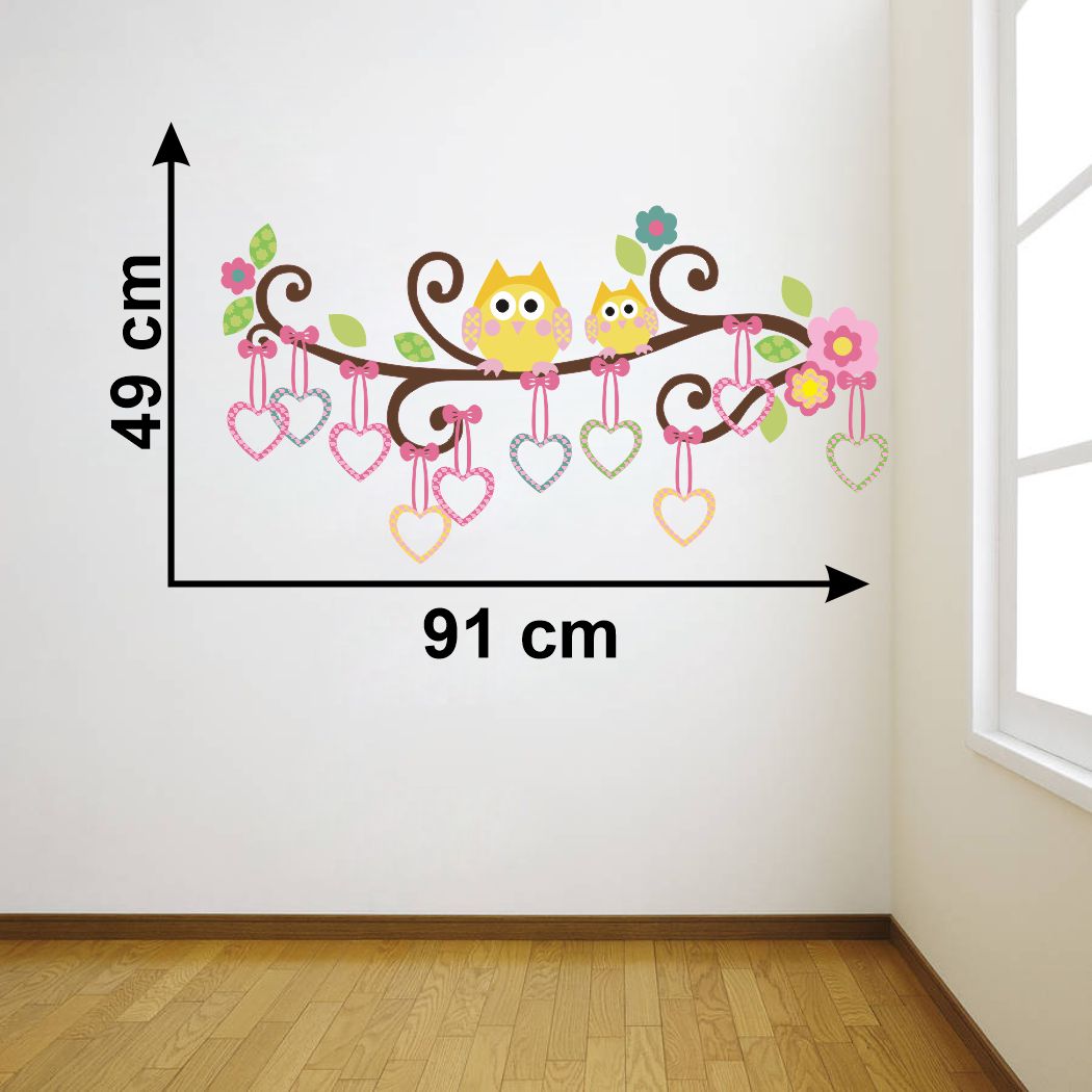 Homexa Decor | Tree With Owl Design Wall Sticker (Size 91 x 49 cm)