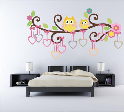 Homexa Decor | Tree With Owl Design Wall Sticker (Size 91 x 49 cm)