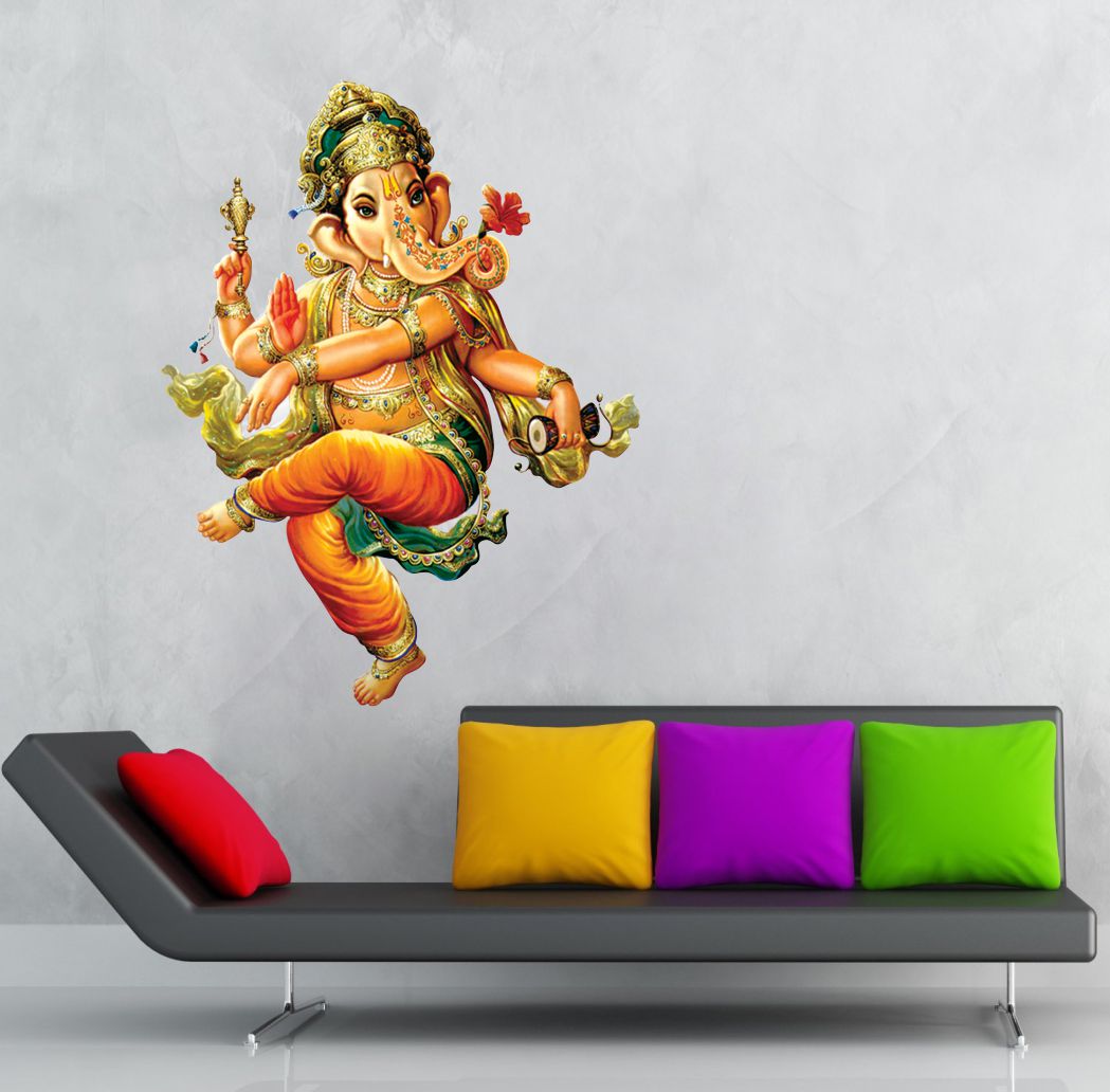 Homexa Decor | Shree Lord Ganesha Ganpati Ji Wall Sticker (Size 43 x 56 cm)