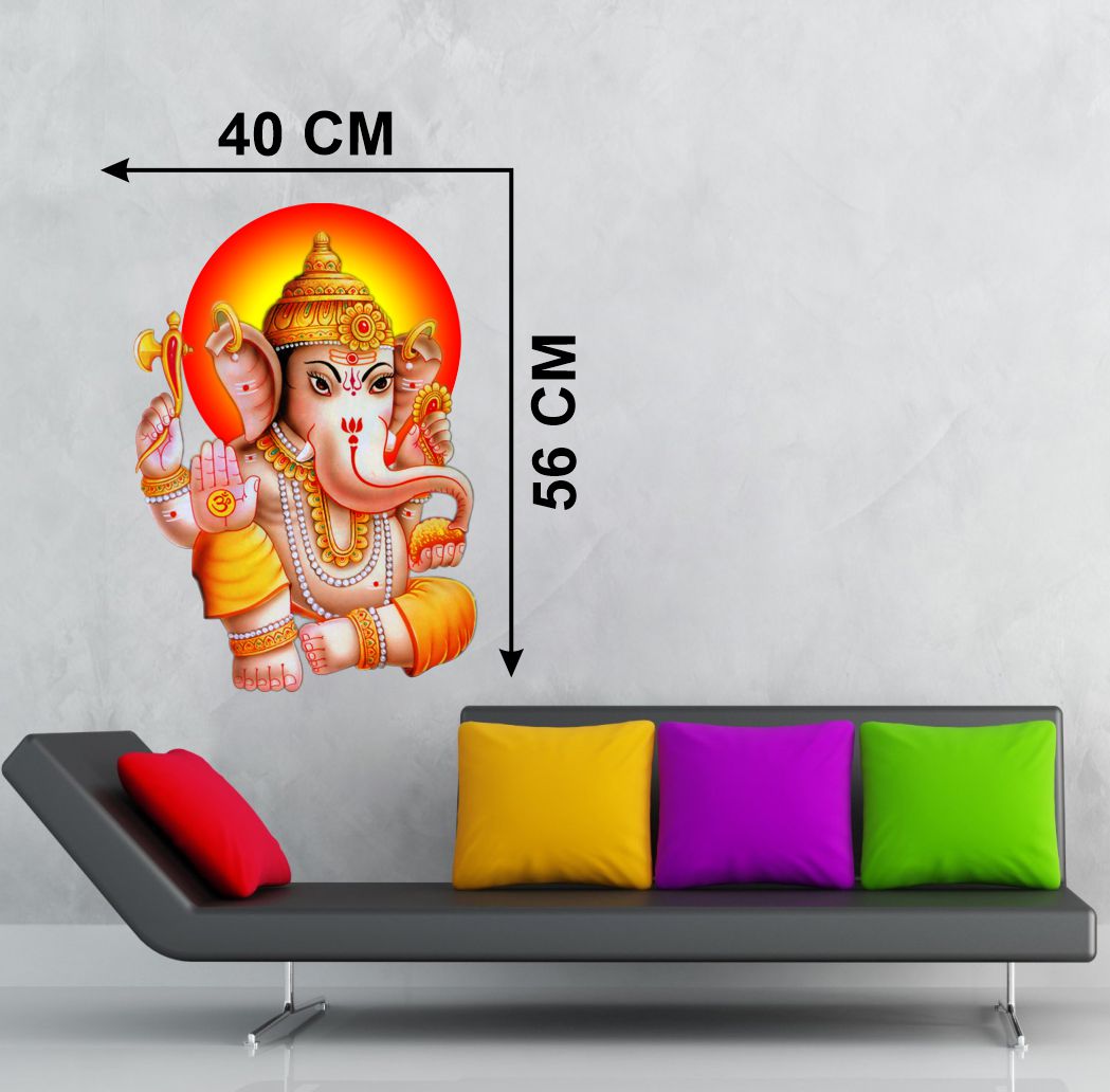 Homexa Decor | Shree Lord Ganesha Ganpati Ji Wall Sticker (Size 40 x 56 cm)