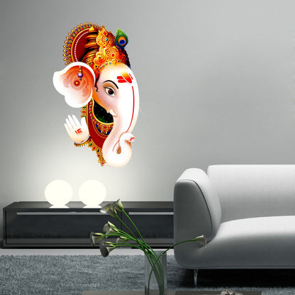 Homexa Decor | Shree Lord Ganesha Ganpati ji Wall Sticker (Size 35 x 56 cm)