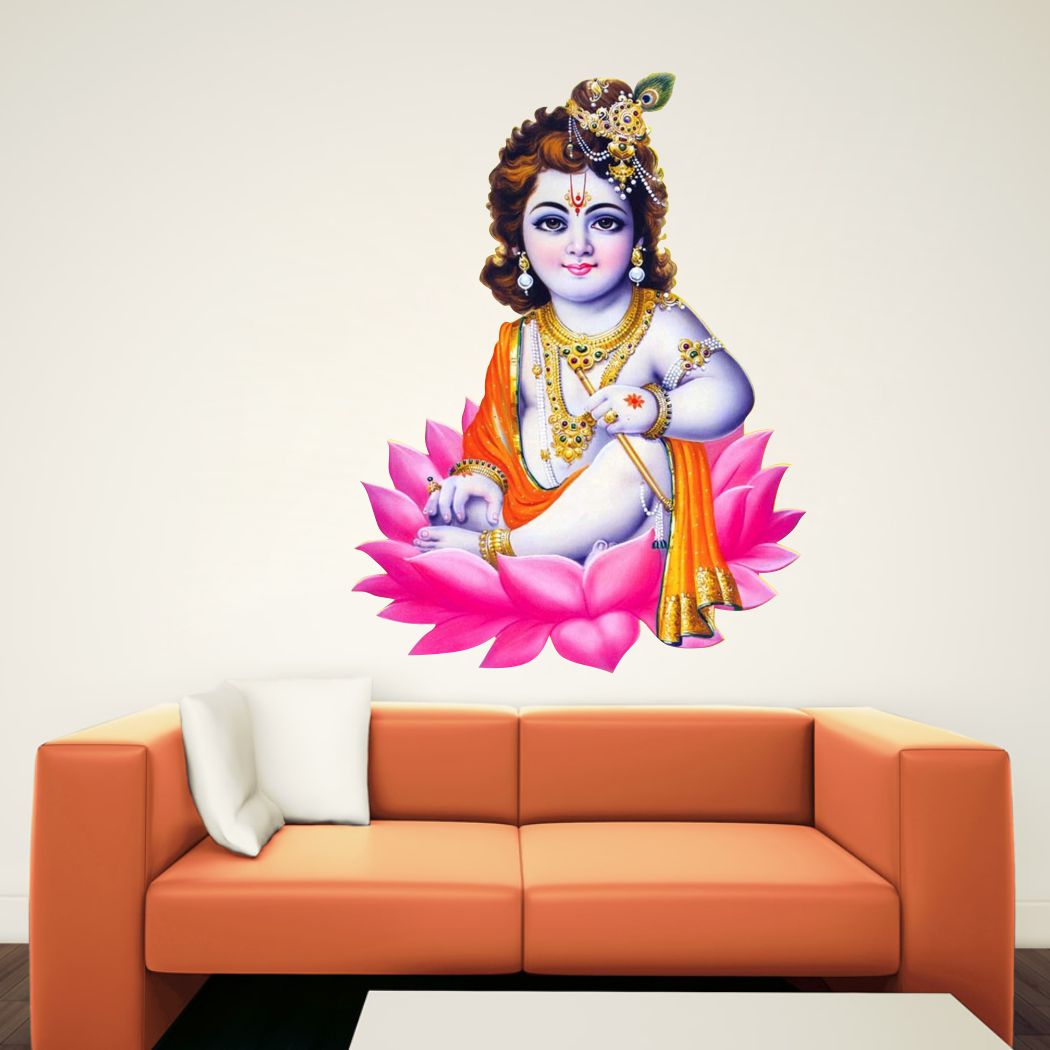 Homexa Decor | Little Shree Krishna Wall Sticker (Size 42 x 56 cm)