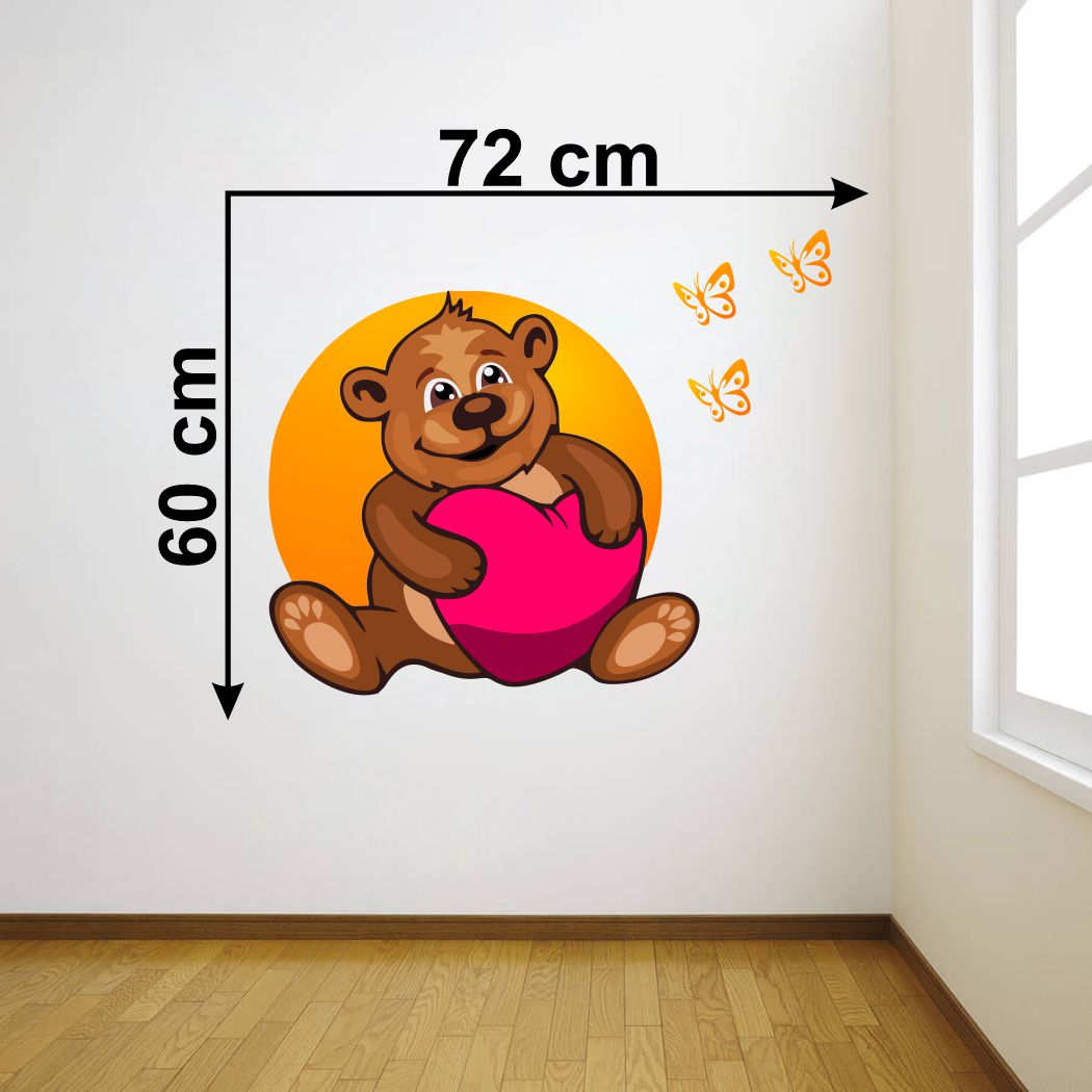 Homexa Decor | Teddy Bear Wall Sticker (Size 72 x 60 cm)