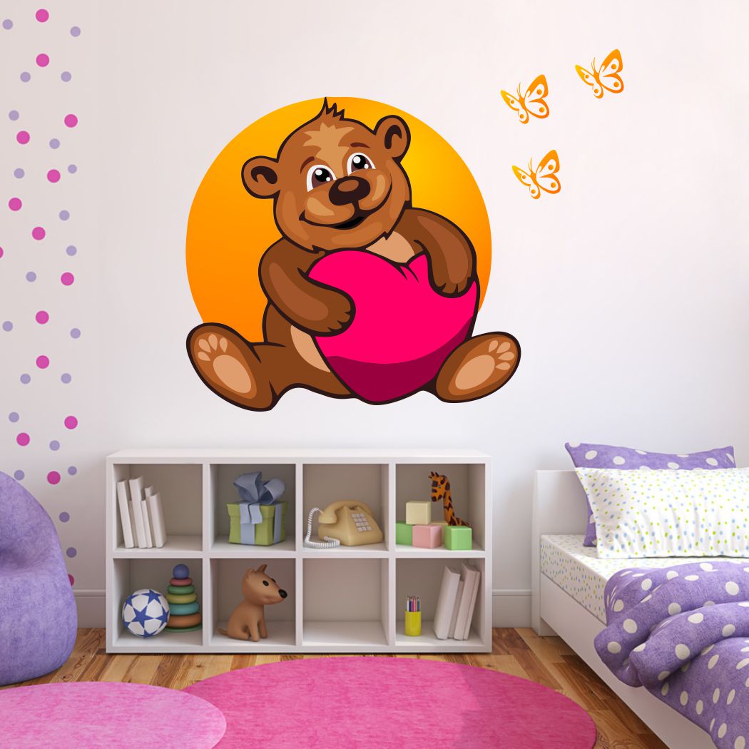 Homexa Decor | Teddy Bear Wall Sticker (Size 72 x 60 cm)