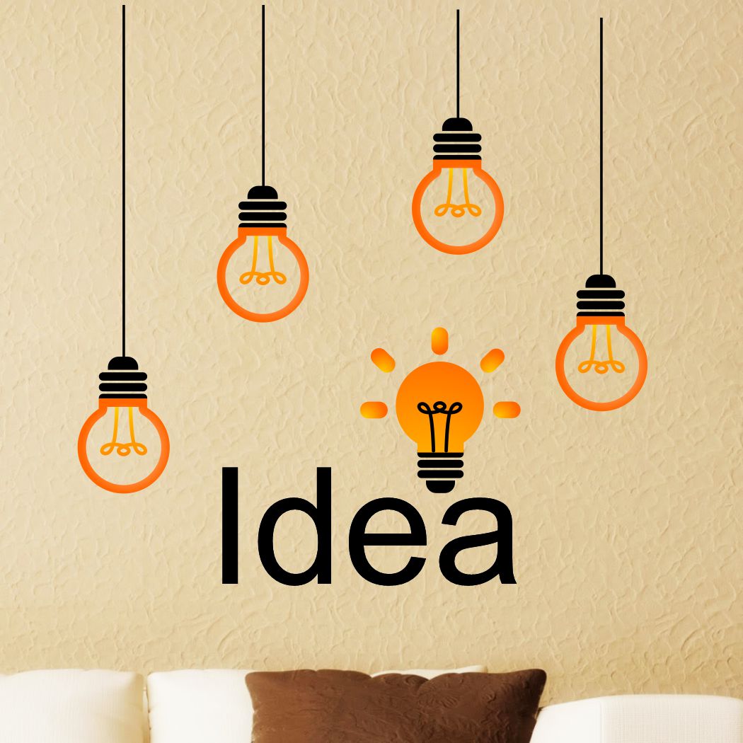 Homexa Decor | Bulbs Design Wall Sticker (Size 91 x 93 cm)