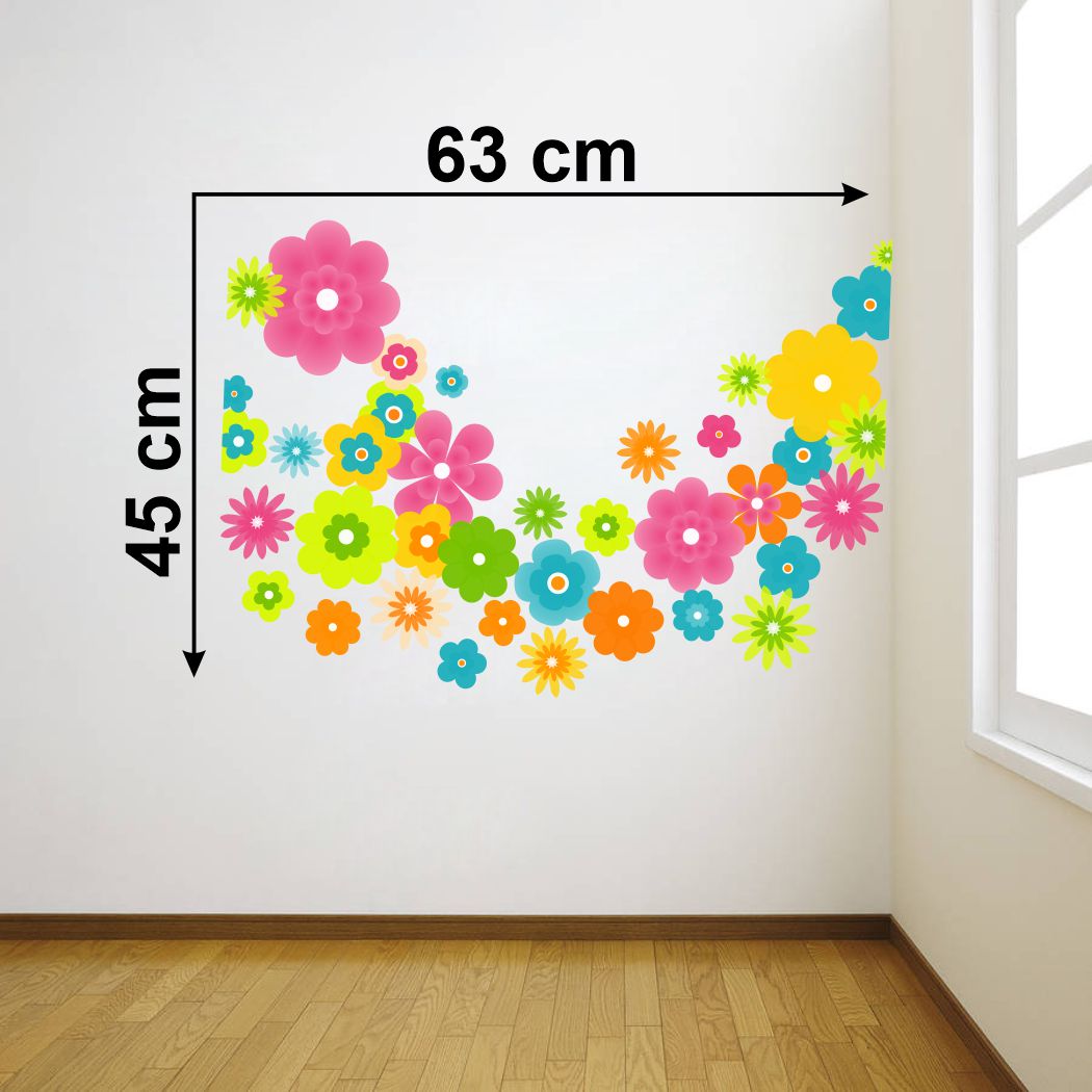 Homexa Decor | Flower Design Wall Sticker (Size 63 x 45 cm)