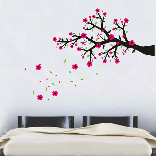 Homexa Decor | Branches With Flower and Design Wall Sticker (Size 111 x 78 cm)