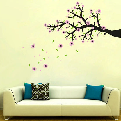 Homexa Decor | Branches With Flower and Design Wall Sticker (Size 111 x 78 cm)