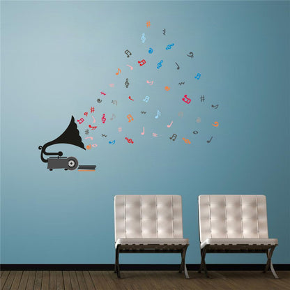 Homexa Decor | Decorative Music Design Wall Sticker (Size 99 x 82 cm)