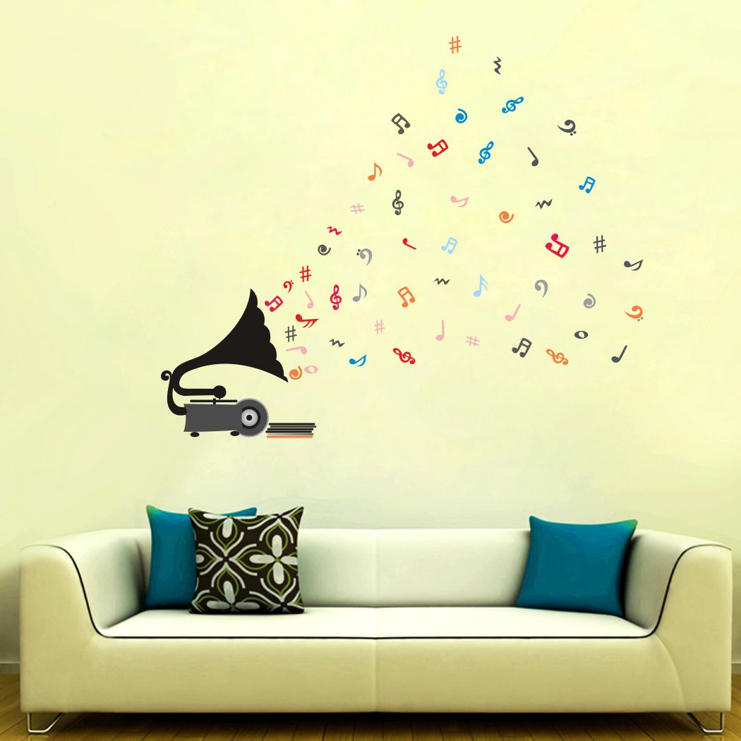 Homexa Decor | Decorative Music Design Wall Sticker (Size 99 x 82 cm)