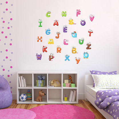 Homexa Decor | Flat Alphabets Design Wall Sticker (Size 39 x 48 cm)