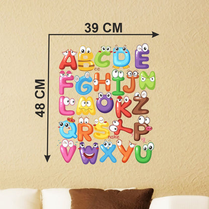 Homexa Decor | Flat Alphabets Design Wall Sticker (Size 39 x 48 cm)