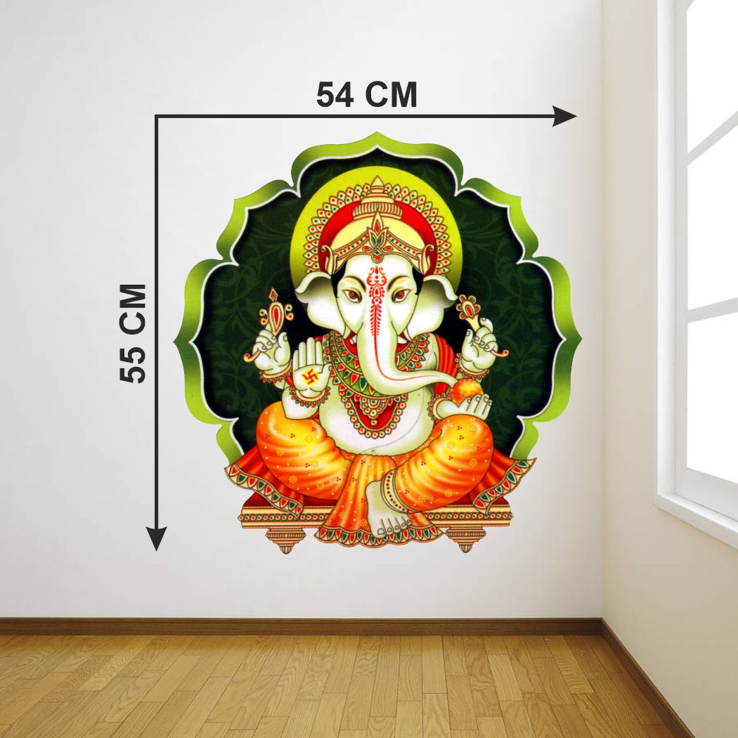 Homexa Decor | Shree Lord Ganesha Ganpati ji Wall Sticker (Size 54*55 cm)