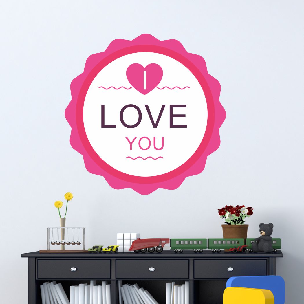 Homexa Decor | Love Heart Design Wall Sticker (Size 56 x 56 cm)