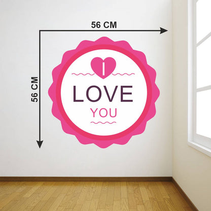 Homexa Decor | Love Heart Design Wall Sticker (Size 56 x 56 cm)