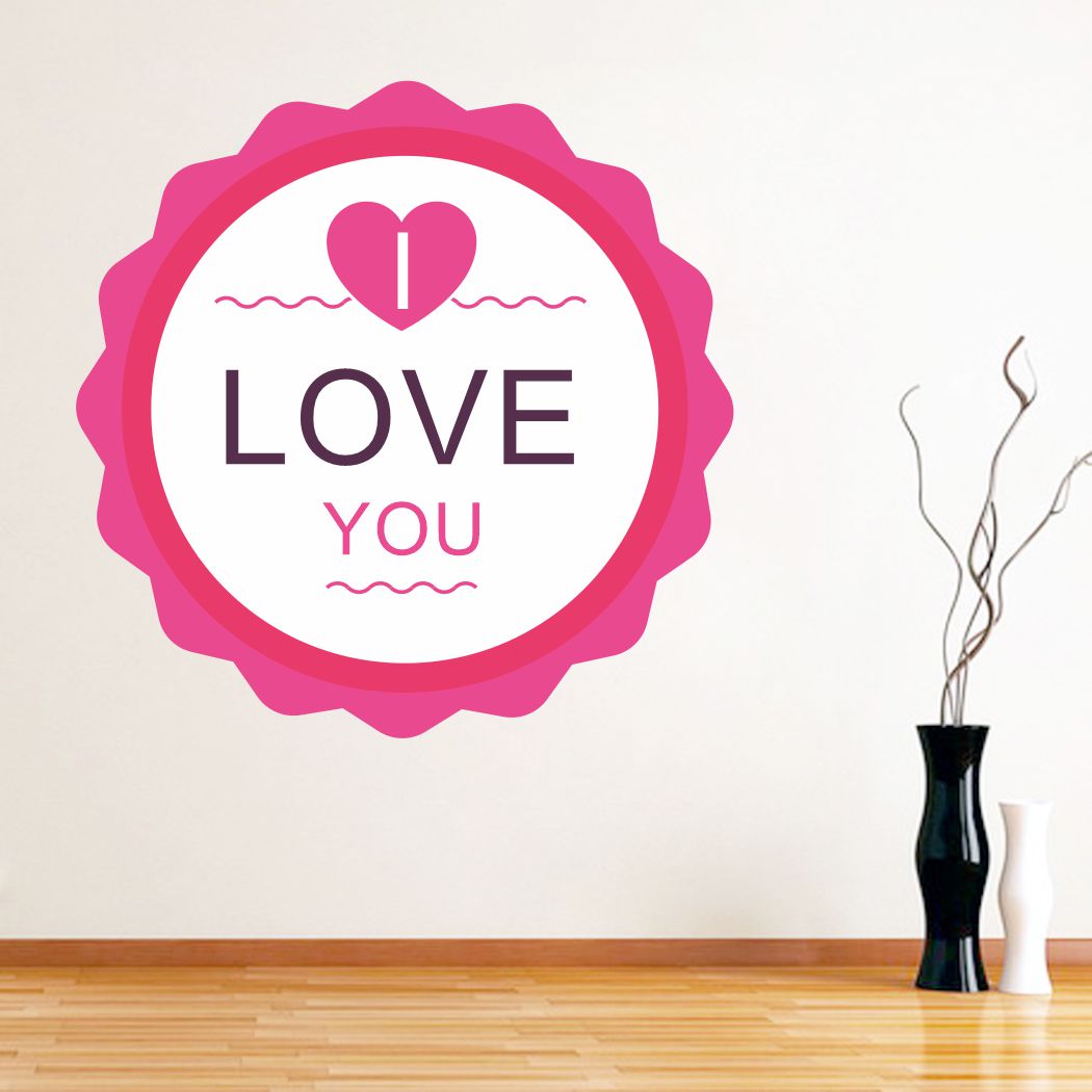 Homexa Decor | Love Heart Design Wall Sticker (Size 56 x 56 cm)