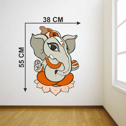 Homexa Decor | Shree Lord Ganesha Ganpati ji Wall Sticker (Size 38 x 55 cm)