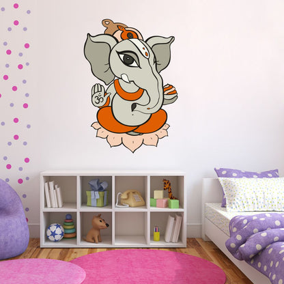 Homexa Decor | Shree Lord Ganesha Ganpati ji Wall Sticker (Size 38 x 55 cm)