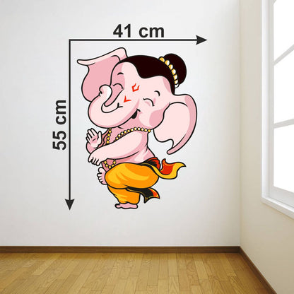 Homexa Decor | Shree Lord Ganesha Ganpati ji Wall Sticker (Size 41 x 55 cm)