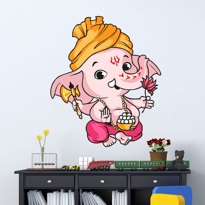 Homexa Decor | Shree Lord Ganesha Ganpati ji Wall Sticker (Size 47 x 55 cm)