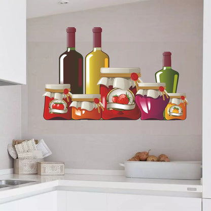 Homexa Decor | Kitchen Utensils Medium Reusable Wall Sticker (Size 56 x 36 cm)