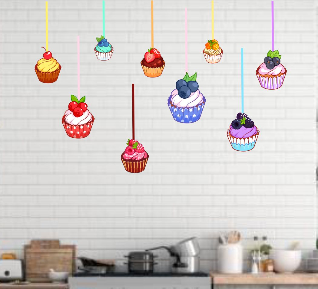 Homexa Decor | Kitchen Utensils Medium Wall Sticker (Size 79 x 54 cm)