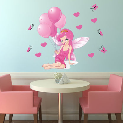 Homexa Decor | Fariy With Balloons Wall Sticker (Size 73 x 60 cm)