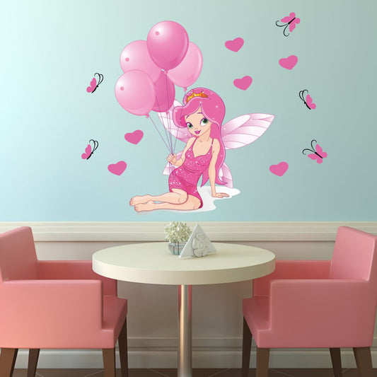 Homexa Decor | Fariy With Balloons Wall Sticker (Size 73 x 60 cm)